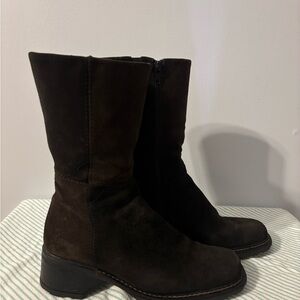 Aquatalia Dark Brown Heeled Boots